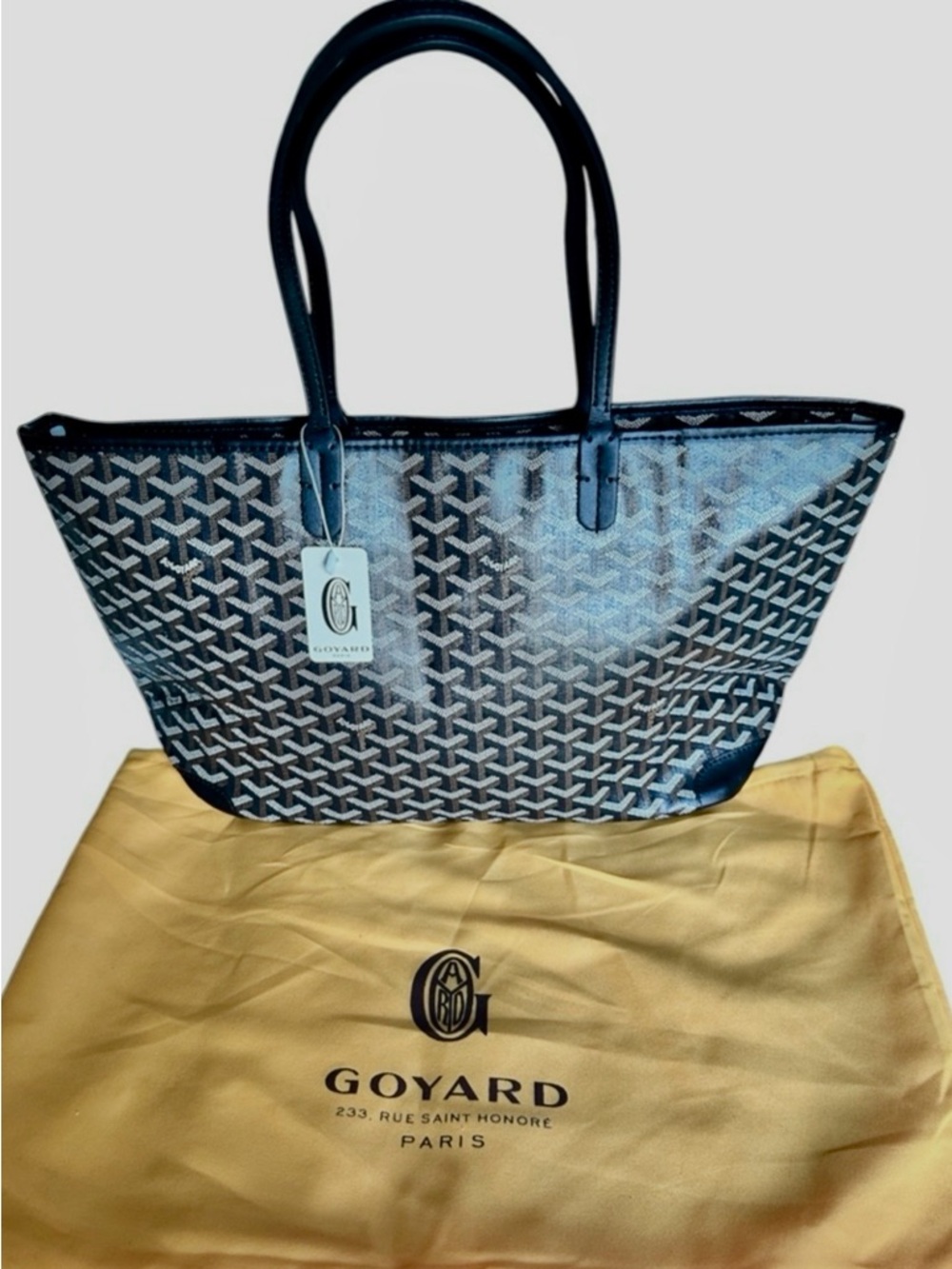 Designer inspired zippered tote